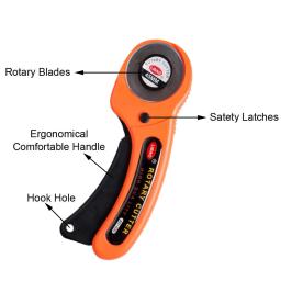 Artesanato de couro 45mm cortador rotativo ferramenta de corte de couro faca tecido lâmina circular faca diy retalhos costura estofando - Image 4