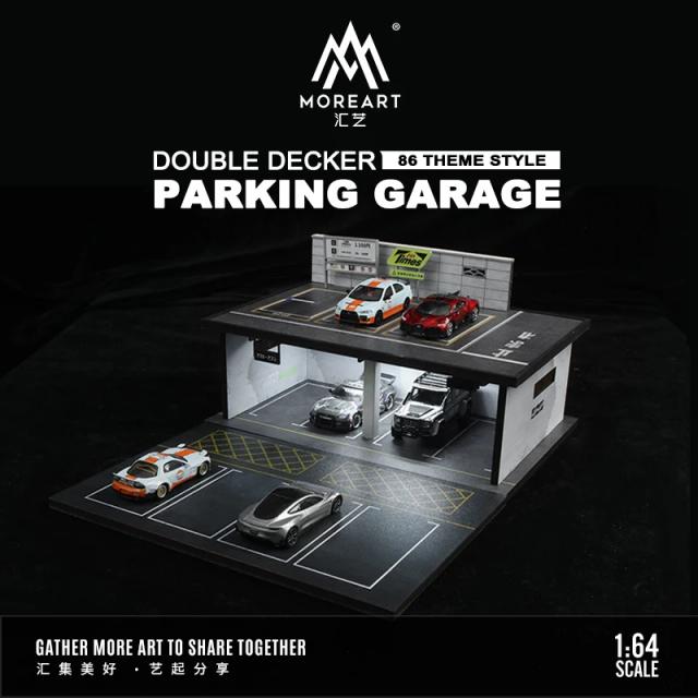 Diorama de Dois Andares em Estacionamento para Garagem, Escala 1:64, JDM No.86, Lote MoreArt