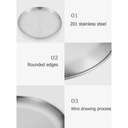 Aço inoxidável Outdoor Camping Louça, Prato de Jantar, Recipiente De Alimento, Churrasco, Pratos De Piquenique, Utensílios De Panelas, 14-26cm Dia - Image 6