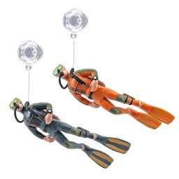 Estatueta resina para decoração aquário, mergulhador com bola flutuante, peixe para tanque, ornamento, dropshipping - Image 2