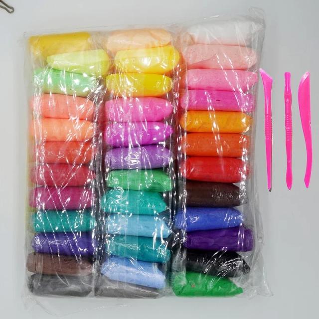 Brinquedo Educativo de Argila Colorida para Crianças com 36 Cores - Plasticina Super Leve e Polímero Seco ao Ar para Criatividade e Diversão