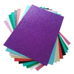 15 folhas a4 tamanho 200gsm autoadesivo glitter cardstock papel para artesanato diy, cupcake topper, aniversário e decorações de festa de casamento - Image 4