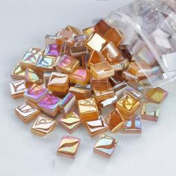 Mosaico de vidro quadrado para crianças, AB Color, Crystal Craft, DIY Criando Acessórios, Cubo 1x1cm, 100 g - Image 2
