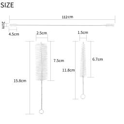 Escova de instrumento de vento, escova de corda de trompete, kit de cuidados de limpeza, acessórios de limpeza, escova de boca, peças de instrumento de vento - Image 6