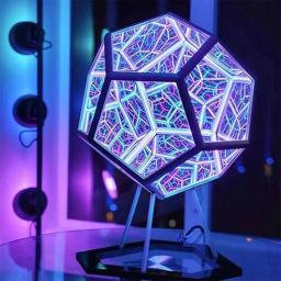Creative Dodecahedron Art Lâmpada, Futebol colorido, Novidade Atmosfera Lâmpada, Acrílico USB, Decoração Home, Presente de aniversário - Image 5