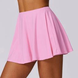 Saias de tênis Monocromáticas Mulheres, Feminina, Dança, Fitness, Ginásio, Esportes, Corrida, Ativo, Atlético, Curto, Yoga, Saia, Curto - Image 5