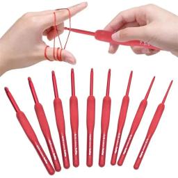 Ganchos De Crochet De Alumínio Com Punho De Silicone, Conjunto De Agulhas De Tricô De Fios, Agulha De Tricô De Camisola, Ferramentas DIY - Image 4