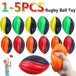 Slow Rebound Espiral Rugby Ball para Treinamento, brinquedo sólido para atividades da equipe, reutilizável, 5in, 1-5PCs - Image 3