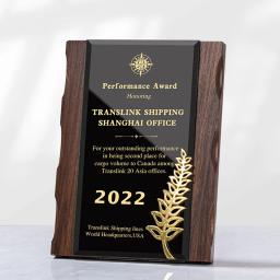 Madeira Certificado de Honra Frame, Troféu De Vidro De Cristal, Placa Acrílica Transparente, Empresa Commend, LOGOTIPO Personalizado, Atacado - Image 2