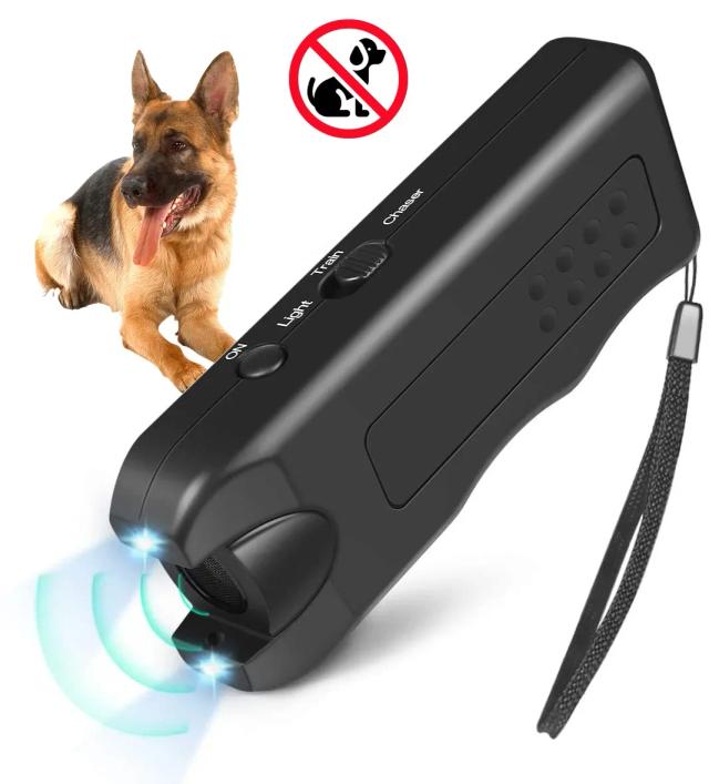 Repelente Ultrassônico para Cães e Gatos - Dispositivo Portátil de Treinamento com LED e Chaser para Uso ao Ar Livre