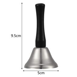 Silver Steel Service Handbells, Punho de madeira preto, Sinos De Metal Diatônico, Percussão Musical, Níquel Branco, 24 Pcs - Image 3