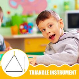 Instrumento triangular feito à mão, braçadeiras de metal, ferramenta de iluminação musical com pino de disparo para jantar, sino, música em sala de aula - Image 4