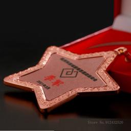 Medalha Em Forma De Pentagrama De Metal De Liga Personalizado, Medalhas De Produção, Competição De Eventos Esportivos Escolares, Prêmios De Estrela De Cinco Pontas, 1Pc - Image 3