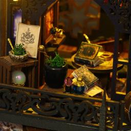 Magic City Casas de bonecas para meninas 3D Puzzle, Kits de construção em miniatura, Dollhouse com móveis, luzes LED para presentes de aniversário - Image 4