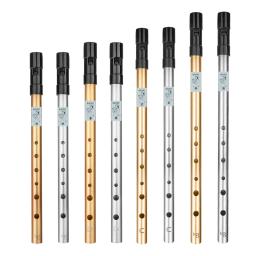Flauta portátil assobiando, instrumento de música de 6 furos, fácil de aprender, apito de estanho, apito de penny para crianças iniciantes - Image 1