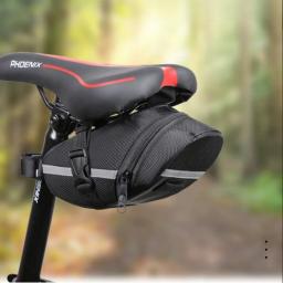 Saco de selim de bicicleta traseiro saco de bicicleta de montanha saco traseiro fixo-engrenagem saco de selim de bicicleta dobrável saco de espigão de assento de bicicleta - Image 5