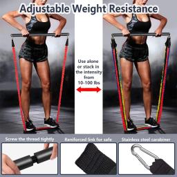 Faixas de resistência Conjunto de faixas de exercício com capa protetora Corda de resistência explosiva para treinamento físico e resistência para melhorar a resistência e a força da velocidade - Image 5