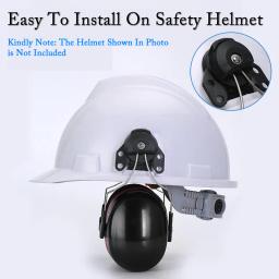 Novo anti-ruído no capacete earmuffs protetor de ouvido para capacete de segurança uso fábrica construção trabalho segurança proteção auditiva - Image 2