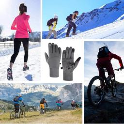Luvas de inverno com tela sensível ao toque, resistentes à água, à prova de vento, térmicas para corrida, esqui, ciclismo, direção, caminhadas, presentes quentes para homens e mulheres - Image 5
