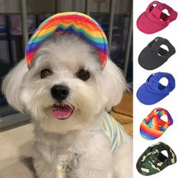 Boné de beisebol com orifícios para pet, chapéu protetor solar ao ar livre para cachorro, acessórios para preparação de cães, chapéu de sol - Image 1