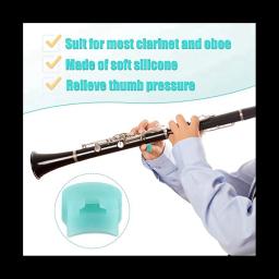 Silicone macio Clarinete Polegar Almofada Resto, Protetor do Polegar para Oboé, 5 Cores, 5 Pcs - Image 6