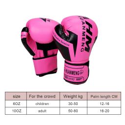 Luvas de Boxe Profissionais para Crianças e Adultos, Respirável PU, MMA, Taekwondo, Perfuração, Sanda, Muay Thai, Luta, 6 OZ, 10 OZ - Image 6