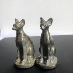 Estátua do gato egípcio da pirâmide, cristal natural, presente esculpido do gato, ornamento pequeno, decoração Home, atacado, 7,5 cm - Image 3