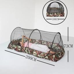 Camping Mosquito Net Tendas de lona, impermeável, viagem, dobrável, portátil para viagens, ao ar livre, jardim, dormitório de uma única porta, anti-mosquito - Image 4