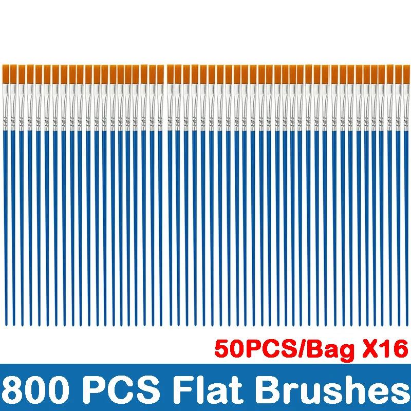 Kit de Pincéis de Pintura e Escovas de Aquarela para Artesanato - 50 e 1000 Peças de Materiais Artísticos Multifunções