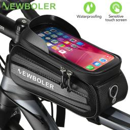 NEWBOLER-Waterproof Touch Screen Saco de Bicicleta, Ciclismo Saco, Quadro Tubo Frontal Superior, MTB Road Bike Bag, Caixa do telefone, Acessórios da bicicleta, 7.2 - Image 1