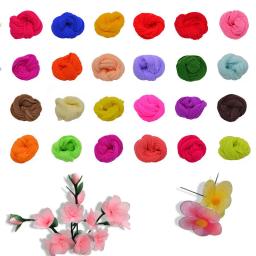 5 pçs elástico meia de náilon flores diy scrapbooking artesanato flor falsa artesanal flor de seda para casa decoração de casamento - Image 1