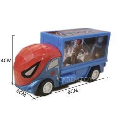 Avengers Car Model Toy para Meninos, Liga, PVC, Capitão América, Hulk, Ironman, Spiderman Figurinhas, caminhão, Pull-back Veículo, 4Pc Set - Image 4