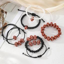 IPARAM-Pulseira de Futebol Americano para Homens e Mulheres, Cordão, Pulseira Ajustável, Jóias de Competição Esportiva, Fashion Weave - Image 1