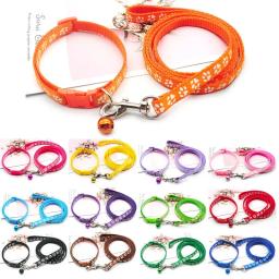 Cão Pata Imprimir Pet Tração Corda, Puppy Collar Set, Várias Cores, Ajustável, Cat Acessórios, Pet Supplies, 1,2 m - Image 2