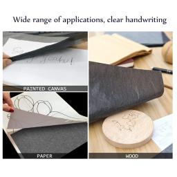 Reutilizável Carbono Revestido Papel De Cópia, Transferência De Grafite, Pintura De Rastreamento, A4, Preto, Permanente, Superfícies De Arte, 10Pcs - Image 2
