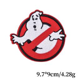 Patches bordados táticos Ghostbuster, Iron-On Punk Patch para roupas, Adesivos, Filme de terror, Morale Badge, Acessório Mochila - Image 6