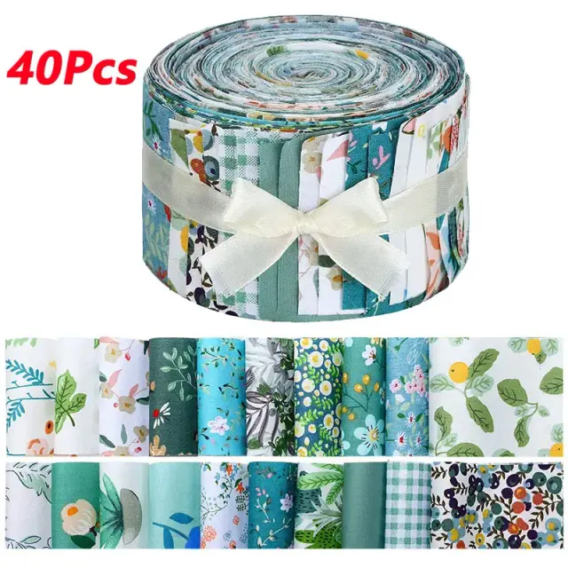 Algodão Handmade DIY: Pacote com 40 Pcs de Tecido Variado para Costura, Roupas de Boneca e Artesanato Familiar