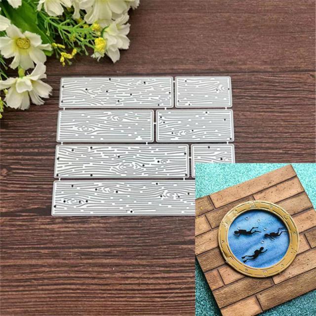Stencil de Corte para Scrapbooking DIY em Madeira - Conjunto Decorativo de 7 Peças para Artesanato e Gravação