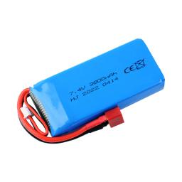 Bateria e carregador LiPo para Wltoys, 2S, 7.4V, 3800mAh, 144010, 12428, 124019, 124018, 1/14, 1/10 RC bateria de carro, peças sobressalentes - Image 6