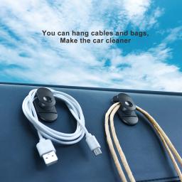 4 pces auto prendedor clipe de veículo ganchos para saco usb cabo de armazenamento chave auto adesivo gancho de parede gancho multi-funcional clipe de carro - Image 1