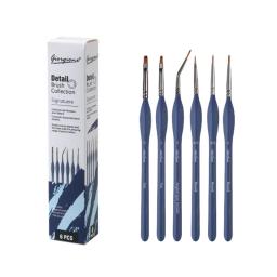 Conjunto pincéis pintura com detalhes profissionais, pincéis artísticos, fornecimento artesanato, 6 peças - Image 4