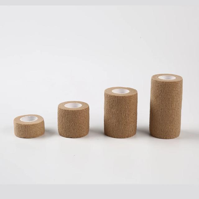Conjunto de Bandagens Auto-Adesivas para Proteção Esportiva - 4 Peças em Preto para Tornozelo e Pulso, Ideal para Primeiros Socorros em Futebol, Pets e Ginásio