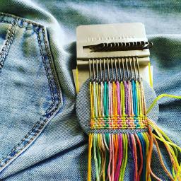 Speedweve Style Darning Loom Pequeno tear de tecelagem para visível remendar Jeans, Weave Tool para DIY, padrões artful, Repair Fabrics - Image 4