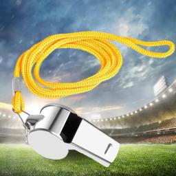 Apitos de árbitro de metal portátil com corda, apito esportivo extra alto, multiuso, futebol, futebol, basquete, treinamento - Image 2
