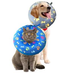 Colar de recuperação inflável para cães e gatos, protetor contra ferimentos no pescoço, anti-mordida e lesões, Elizabeth Acessórios - Image 1
