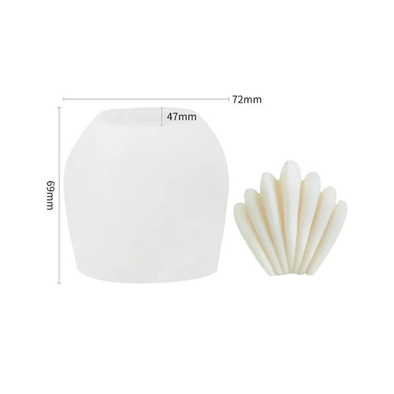Coral Molde De Silicone para Fabricação De Velas, Arte Moldes De Resina, Pêra Listrada, Vieira Sabão Artesanato, DIY Vela Aromática, Decoração De Casa - Image 1