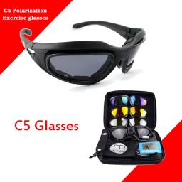 Proteção UV Militar Tático Óculos, Óculos Esportivos, Caça ao ar livre e Camping Goggles, Polarização - Image 1