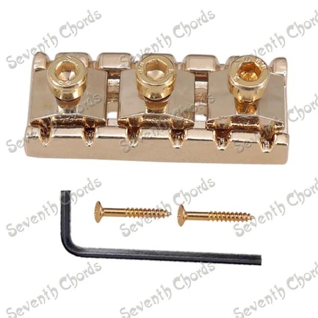 Bloqueio Duplo para Tremolo de Ponte de Guitarra Elétrica - Porca Trancada em Ouro, 43mm, 1 Peça