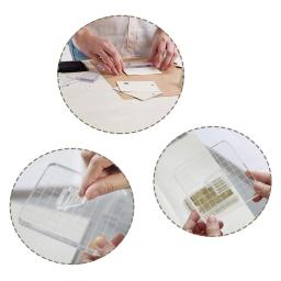 Blocos De Estampagem De Acrílico Claro, Ferramentas com Linhas De Grade, Scrapbooking Artesanato Fazendo, 6 Pcs - Image 3