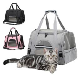Novo saco de transporte para cães mochila lateral macia gato portadores de animais de estimação sacos de viagem para cães transporte aprovado pela companhia aérea para cães pequenos gatos de saída - Image 1